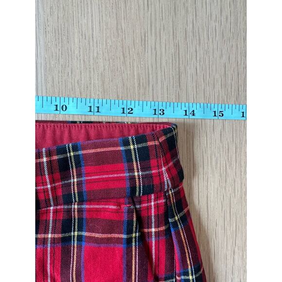 J.CREW Kelsey Holiday Pants Size 2 Red Tartan Plaid Ankle Crop Stretch 2196 - Picture 7 of 9